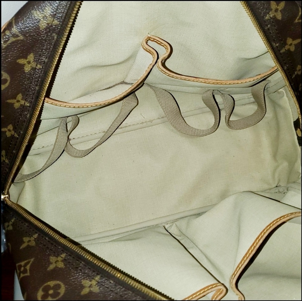 🇨🇵Louis Vuitton Signature Monogram Brown Deauville Large Handbag - Picture 16 of 17